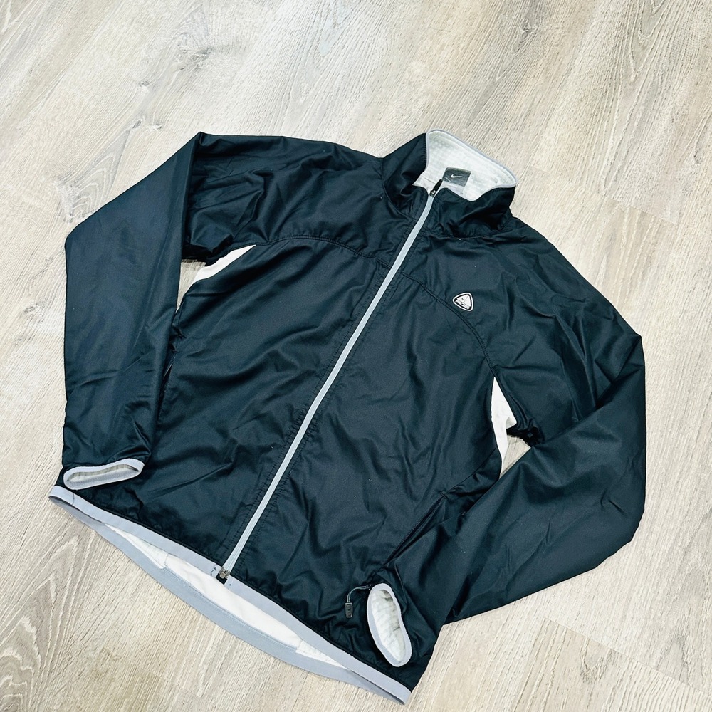 Nike ACG Sphere Dry Kids Medium Jacket Black White Full Zip Windbreaker M 8-10